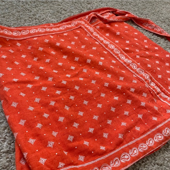 Free People Red A-Line Skirt - Picture 5 of 11